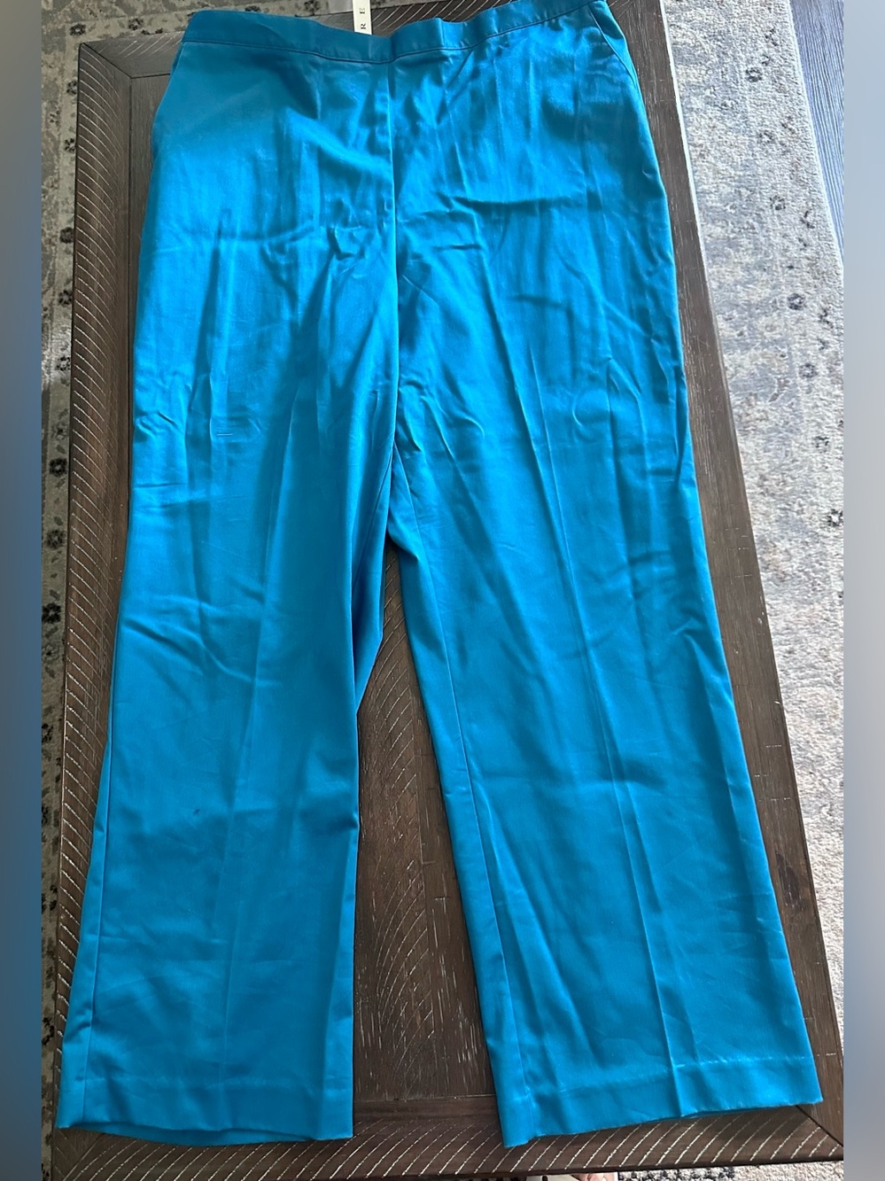 NWT Alfred Dunner Women's Peacock Straight-Leg Stretch Pants